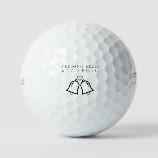 'Wedding Bells & Golf Balls' Wedding Favor Gift  Golfball (Vorderseite)