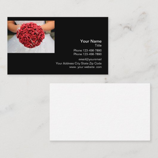 Wedding berufliches Logo Visitenkarte (Vorne/Hinten)