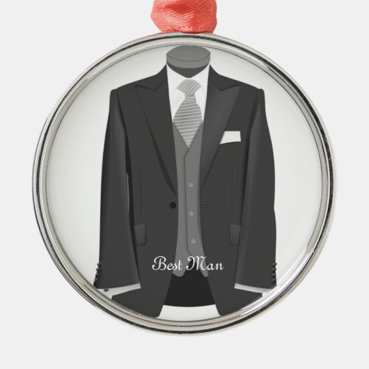 Wedding Best Man Tuxedo Christmas Gift Ornament (Vorne)