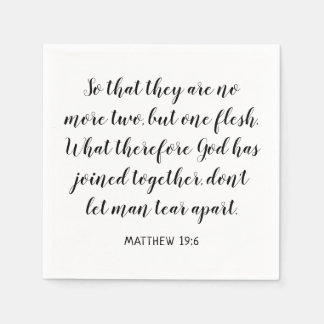 Wedding Bible Verse Matthew 19:6 Serviette