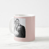 Wedding Black & White Photos Blush Pink Kaffeetasse (Vorderseite Links)