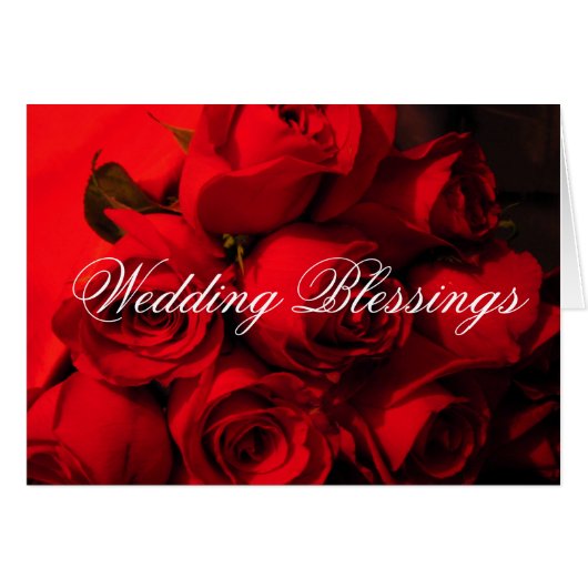 "Wedding Blessings" Crimson Rose Bouquet (Vorderseite (Horizontal))