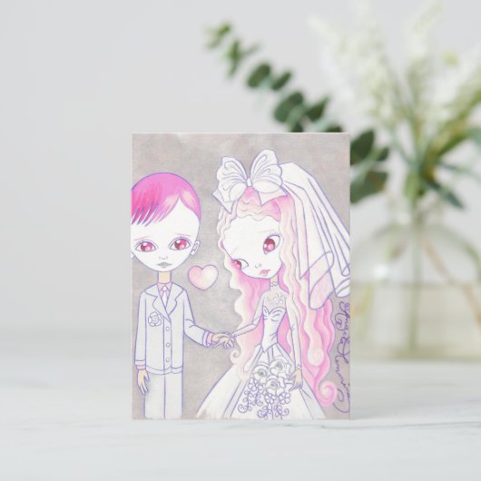 Wedding Bliss Postkarte (Stehend Vorderseite)