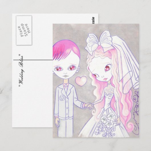 Wedding Bliss Postkarte (Vorne/Hinten)