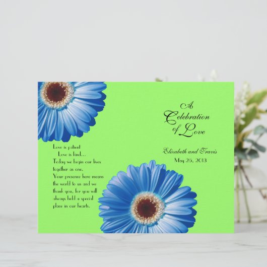 Wedding Blue Daisy / Programm (Stehend Vorderseite)