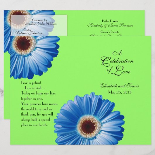 Wedding Blue Daisy / Programm (Vorne/Hinten)