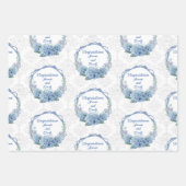 Wedding Blue Hydrangeas Personalisieren von Namen  Geschenkpapier Set (Vorderseite 2)