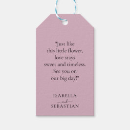 Wedding Blush Pink Lavender Touch Geschenkanhänger