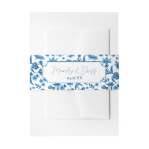 Wedding Bly Band Chintz Blue White Floral Ditsy