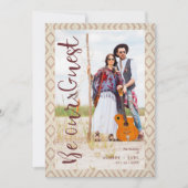 Wedding Bohemian Tribal Textile Texture Background Einladung (Vorderseite)