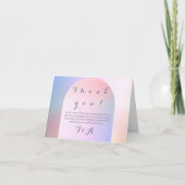Wedding Boho Arch Pink Lilac Ombre Vielen Dank Karte (Vorderseite)
