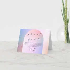 Wedding Boho Arch Pink Lilac Ombre Vielen Dank Karte