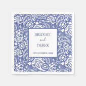 Wedding Boho Chic Blau und Weiß individuell angepa Serviette (Vorderseite)