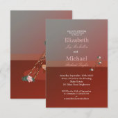 Wedding Boho Chic Teepee Tipi Probe Dinner Einladung (Vorne/Hinten)