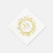 Wedding Boho Personalisiert Monogram Napkin Serviette (Ecke)