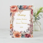 Wedding Boho style Modern Sophisticated Classy Einladung (Stehend Vorderseite)