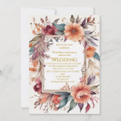 Wedding Boho style Modern Sophisticated Classy Einladung (Rückseite)
