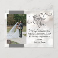 Wedding Bokeh Vielen Dank, dass Sie eine Postkarte
