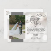 Wedding Bokeh Vielen Dank, dass Sie eine Postkarte (Vorne/Hinten)