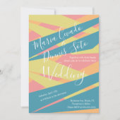 Wedding Bold Abstrakt Typografie Einladung (Vorderseite)