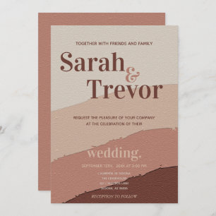 Wedding Bold Typografy Dusty Rose Einladung