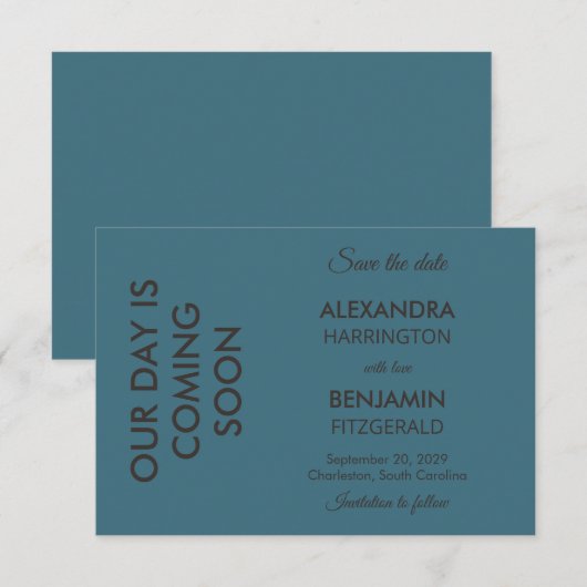 Wedding Botanical Vintage | Curated Floral Palette Save The Date (Vorne/Hinten)