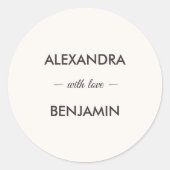 Wedding Botanical Vintage | Elegant Sealing Accent Runder Aufkleber (Vorderseite)