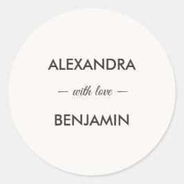 Wedding Botanical Vintage | Elegant Sealing Accent Runder Aufkleber