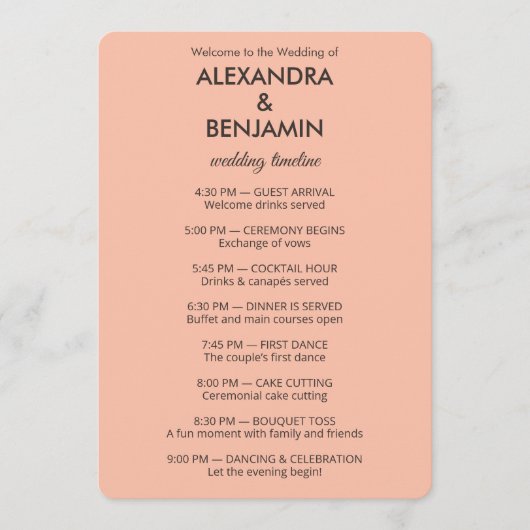 Wedding Botanical Vintage | Elegant Wedding Programm (Vorderseite)