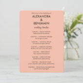 Wedding Botanical Vintage | Elegant Wedding Programm (Stehend Vorderseite)