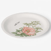 Wedding Botanical Vintage Poppies | Elegant Table  Pappteller (Schrägansicht)