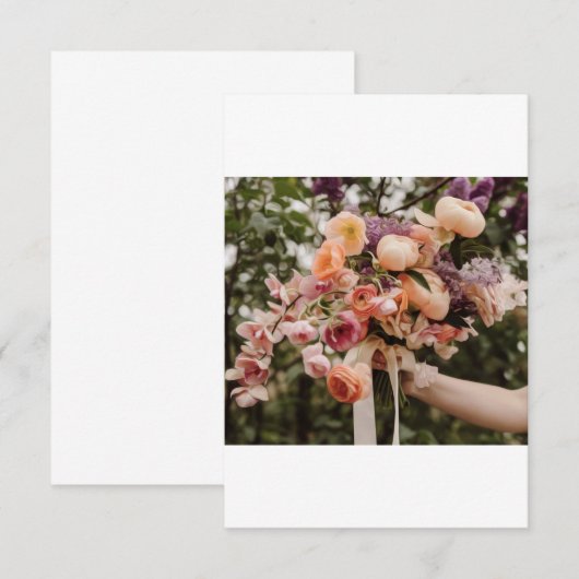 Wedding Bouquet Dankeskarte (Vorne/Hinten)