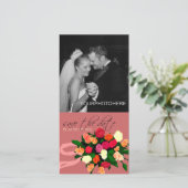 Wedding Bouquet Foto Speichern Sie die Datumskarte Save The Date (Stehend Vorderseite)