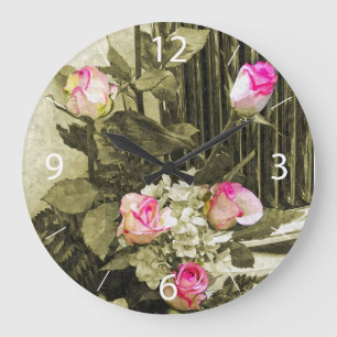 Wedding Bouquet Große Wanduhr
