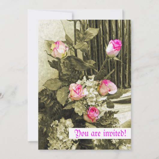 Wedding Bouquet individuelle Einladung (Vorderseite)
