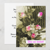 Wedding Bouquet individuelle Einladung (Vorne/Hinten)