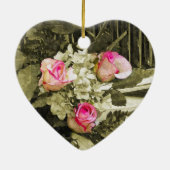 Wedding Bouquet Keramik Ornament (Hinten)