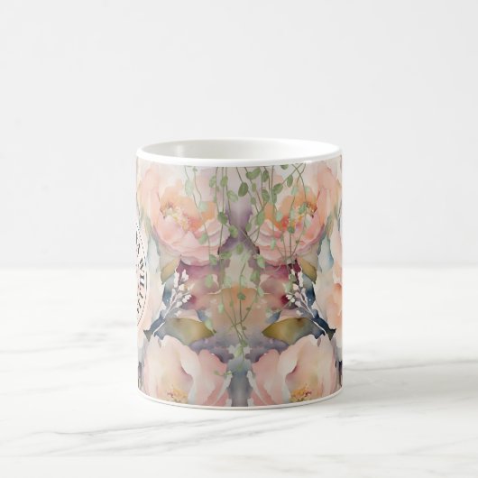 Wedding Bouquet Monogram Tasse (Mittel)