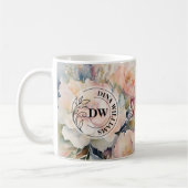 Wedding Bouquet Monogram Tasse (Links)