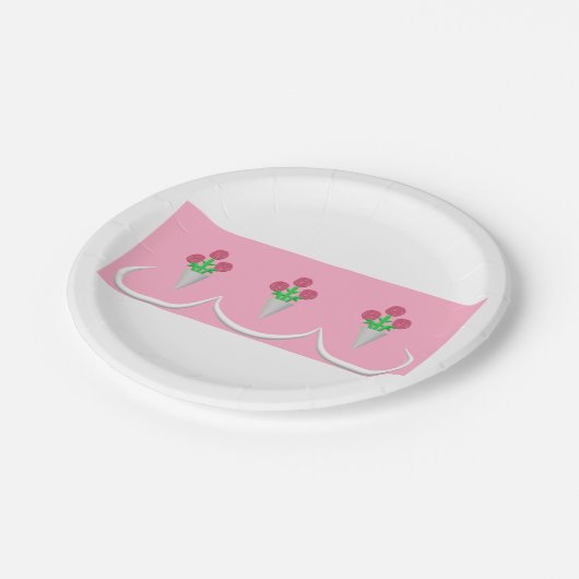 Wedding Bouquet Pappteller (Schrägansicht)