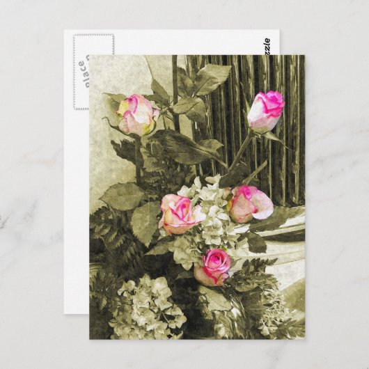 Wedding Bouquet Postkarte (Vorne/Hinten)