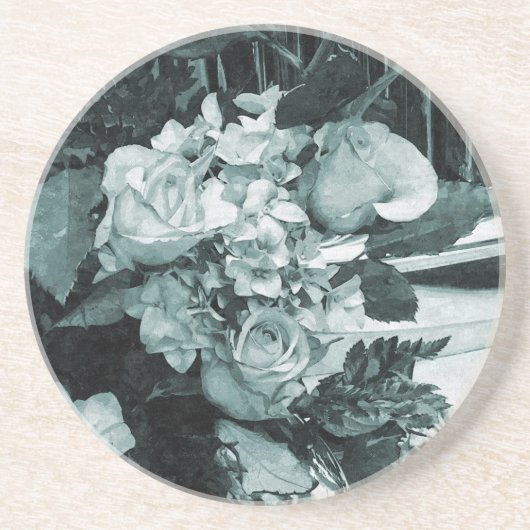 Wedding Bouquet Sandstein Untersetzer (Vorne)