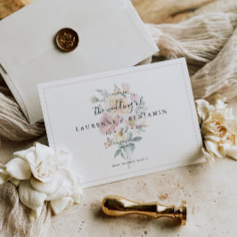 Wedding Bouquet Save the Date Card - Soft Blooms