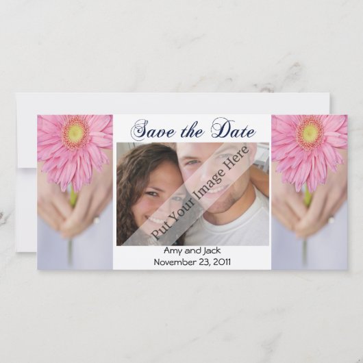 Wedding Bouquet Save the Date Fotokarte (Vorderseite)