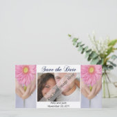 Wedding Bouquet Save the Date Fotokarte (Stehend Vorderseite)