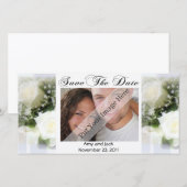 Wedding Bouquet Save the Date Fotokarte (Vorne/Hinten)