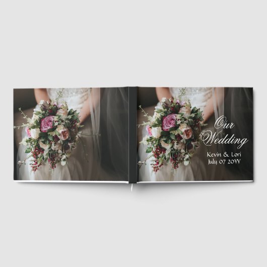 Wedding Bouquet und Bride Gästebuch (Voll)