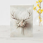 Wedding Bouquet und Deer Antlers Karte (Gelbe Blume)