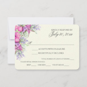 Wedding Bouquet Watercolor UAWG RSVP Karte
