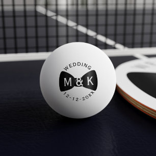 Wedding Bow Krawatte Mit Monogramm Ping Pong Ball Tischtennisball